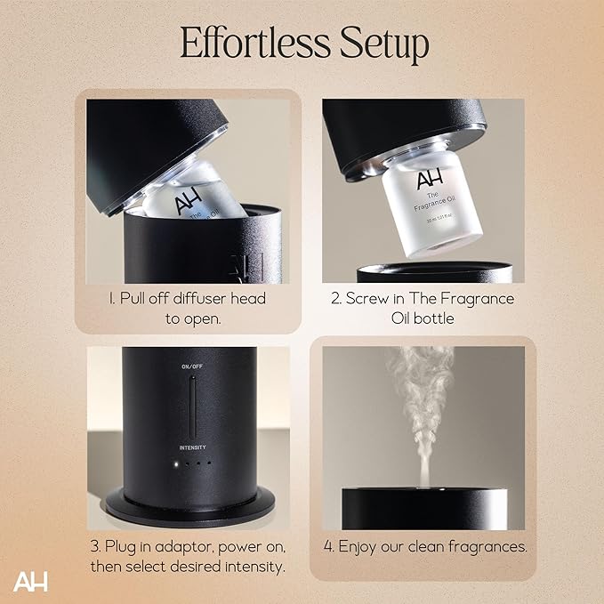 Aura House Ultimate Diffuser Kit – Smart Bluetooth Cold-Air Diffuser with Fragrance Oils, Cleaner & Neutralizer – Complete, Effortless Home Scent System