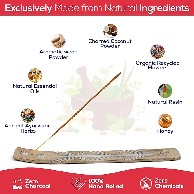 Satya Dragon Blood Incense Sticks, Satya Bng (Bangalore) Insenses 15gmx12 Pack with Raajsee Incense Holder Bundle, Satya Nag Champa Natural Incense