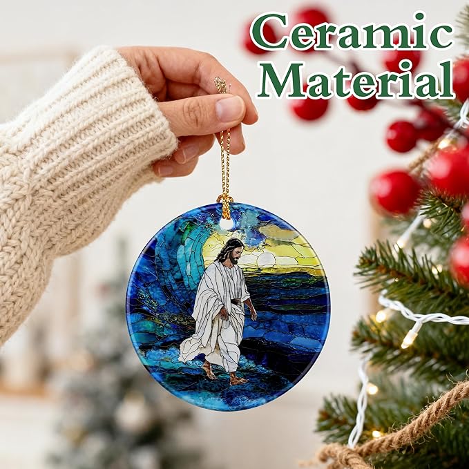 Jesus Christ Ornament | Christmas Ornaments, Christian Christmas Decorations, Hanging Ornaments for Tree | God Jesus Home Decor | Christian Gifts, Religious Gifts, Gift Exchange Ideas