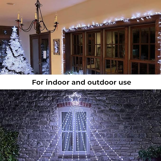 60 LED Mini Christmas Lights Cool White Green Wire String Lighting Indoor Outdoor Xmas Tree Garden Holiday Party Decor UL Certified Indoor & Outdoor String Lights