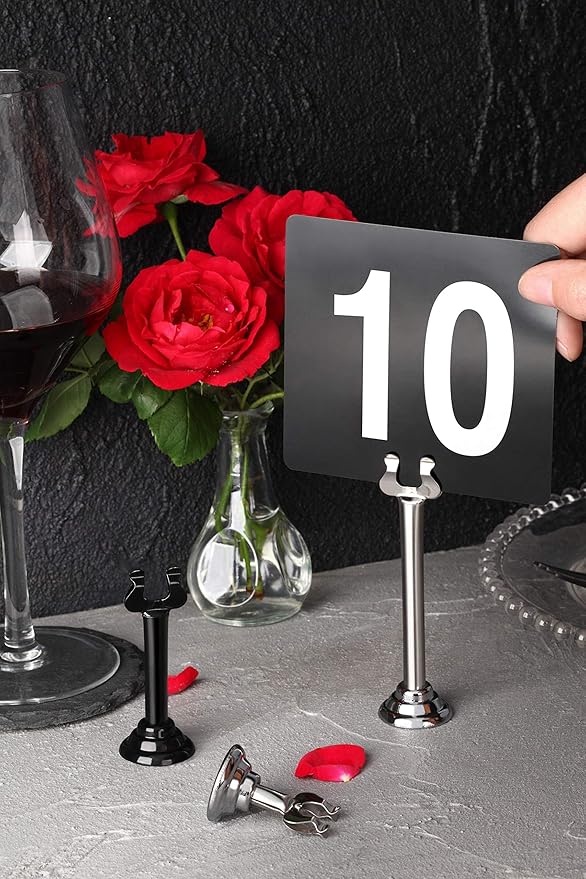 New Star 12 pcs Triton/Harp-Clip Place Card Holder Table Menu Holder Table Card Holder Table Number Holder Table Number Stand Banquet Table Place Card Holder 4" High
