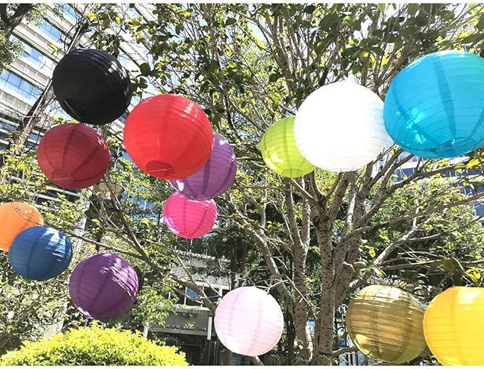 BEISHIDA 6-Inch Red Round Paper Lanterns Decorative Hanging Asia Chinese Japanese Paper Lanterns Lamp for Birthday Wedding Valentine's Day Anniversary Baby Shower Christmas Party Decoration（6 Packs）