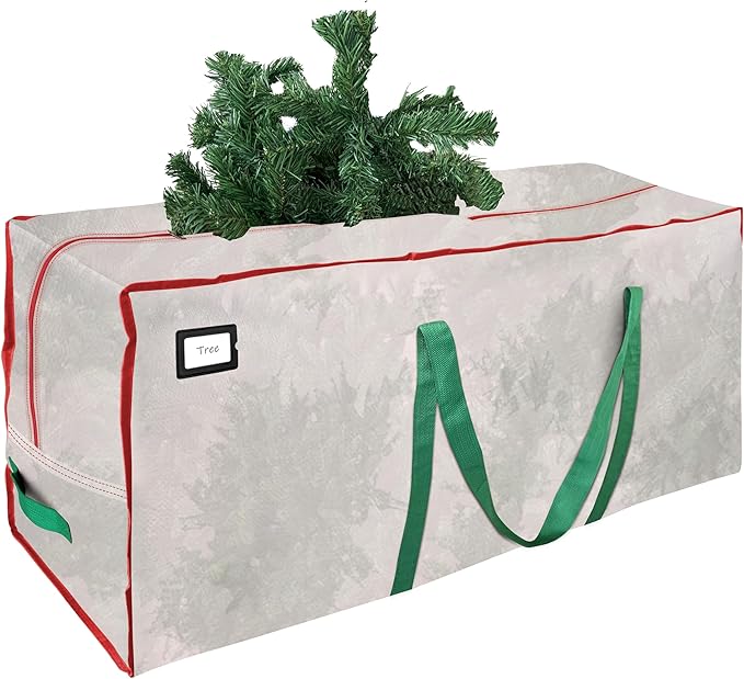 Cosy Family 9 ft Christmas Tree Storage Bag - Durable Heavy Duty Extra Large Artificial Xmas Holiday Tree Bag with Reinforced Handles and Dual Zippers Wide Opening - Clear