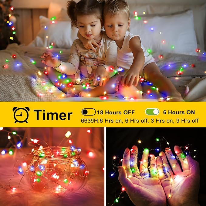 KNONEW 203FT Outdoor Christmas Fairy Lights Plug in,600 LED String Lights Outdoor Waterproof 8 Modes Memory Times for Wedding Bedroom Walls Garden Trees Decoration(Multicolor)