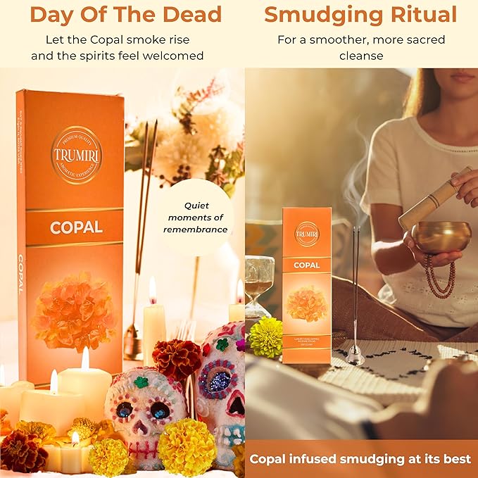 Copal Incense Sticks - Pack of 100 Insence-Sticks for Spiritual Purification - Made with Natural Non Toxic Incienso De Copal - Scented Insense Agarbatti Incents