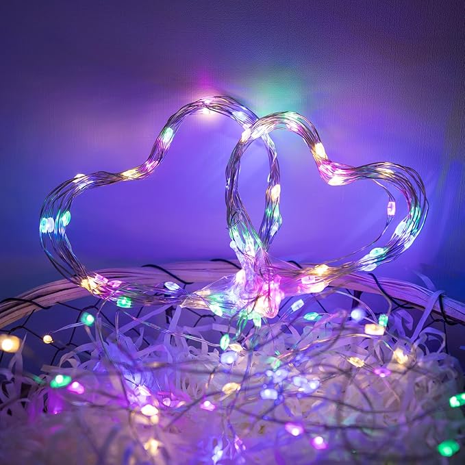 Fairy Lights Plug in,100FT 300LEDs Waterproof Led String Lights,8 Modes Remote Twinkle Light for Outdoor Indoor Christmas Wedding Birthday Garden Party Decorations,Silver Wire,Multicolor