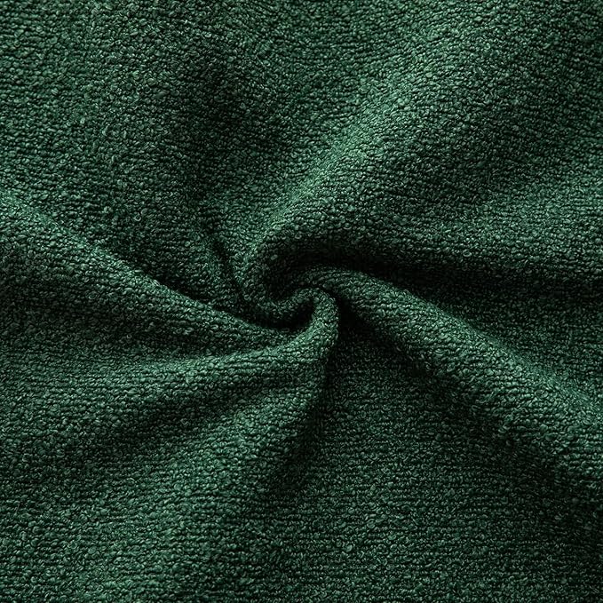 MANDIOO Pack of 2 Decorative Throw Pillow Covers Accent Solid Woven Textured Cushion Covers Pillow Cases Bedroom Living Room Sofa Home 26 x 26 Inch Green