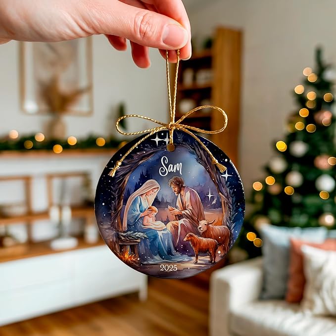 Cherish The Birth of Jesus with This Custom Nativity Scene Ornament