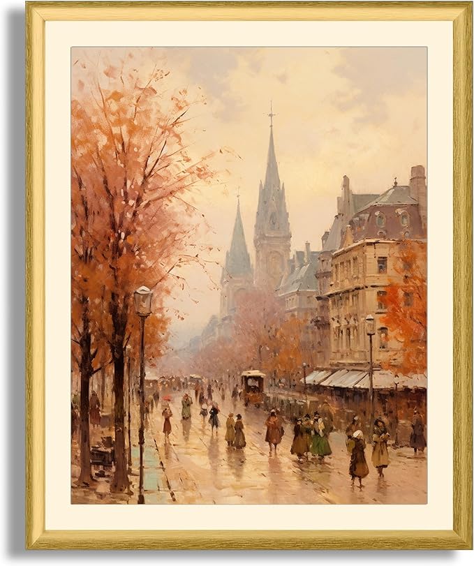 Art Shoppe Framed Print Wall Art, Vintage Wall Décor for Living Room, Bedroom, Office, High-Resolution Image on Premium Art Paper, 3/4" Frame with Plexiglass Front, Ready to Hang, 17"x21"