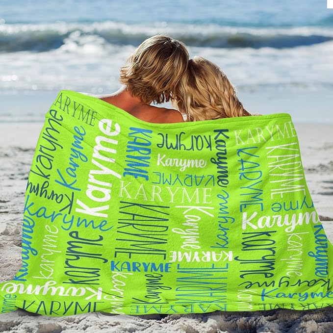 Personalized Name Blanket for Kids and Adult Customized Blanket for Boys Girls Baby Personalized Blanket and Throws Super Soft
