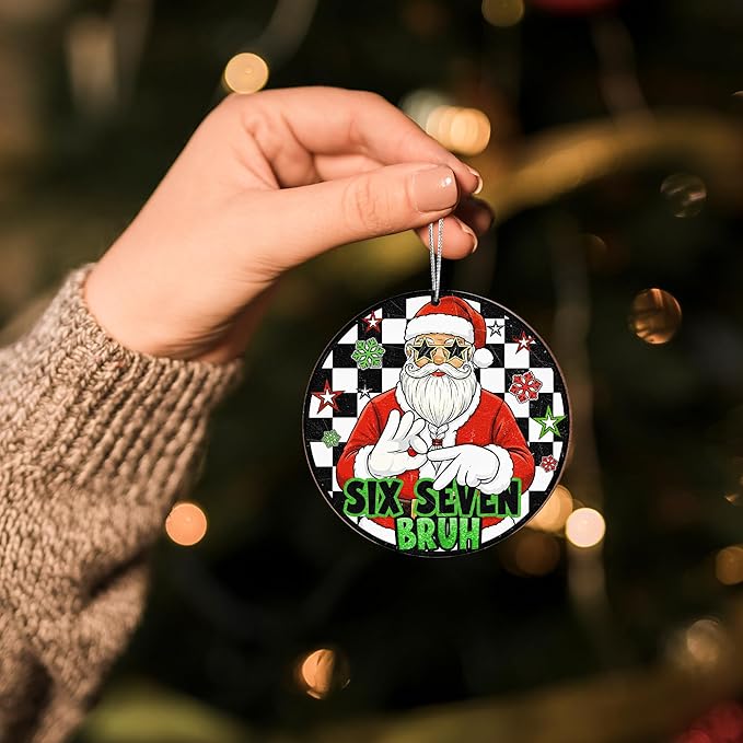 67 Christmas Ornament, 67 Ornaments for Xmas Tree, Funny Christmas Ornaments 2025, 6 7 Meme Ornament for Teens, Six Seven Gifts, Gag Gifts for Teens, Teen Girls Trendy Stuff