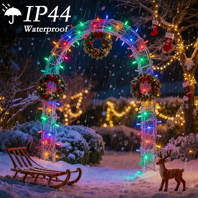 328FT 1000 LED Christmas Tree Lights, Bright Multicolor Outdoor Christmas String Lights for House, Fairy Lights with 8 Modes, Waterproof & Durable Indoor Outdoor Decor, Timer Included