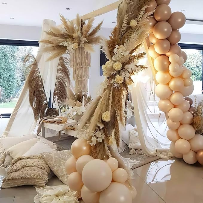 PartyWoo Retro Apricot Balloons, 85 pcs Apricot Balloons Different Sizes Pack of 18 Inch 12 Inch 10 Inch 5 Inch for Balloon Garland as Birthday Decorations, Party Decorations, Baby Shower Decorations