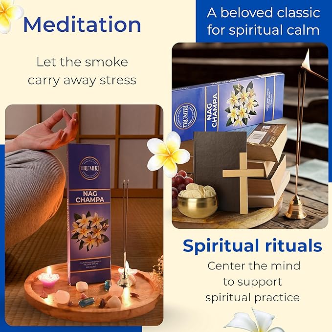 Nag Champa Incense Sticks - Pack of 100 Inscents-Sticks - Scented Insence Made with Natural Ingredients - Indian Spiritual Inciensos Non Toxic Agarbatti Insense