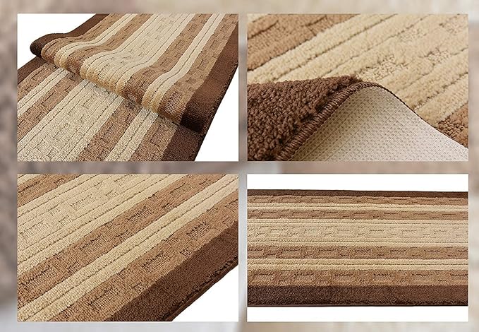 Custom Size Hallway Runner Rug, Slip Resistant, 26 Inch Wide X Your Choice of Length, Chain Brown, 26 Inch X 6 feet
