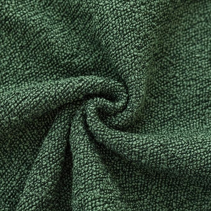 Foindtower Pack of 2 Textured Boucle Throw Pillow Covers Accent Solid Pillow Cases Cozy Soft Decorative Couch Cushion Case for Chair Sofa Bedroom Living Room Home Decor 18x18 Inch Pine Green