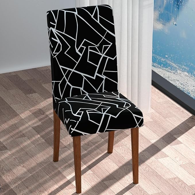 Stretch Dining Chair Covers Set of 6,Floral Print Chair Covers,Soft Removable Washable,Pet Friendly Furniture Protector,Universal Chair Slipcovers for Home, Kitchen,Ceremony Dining Room Seat