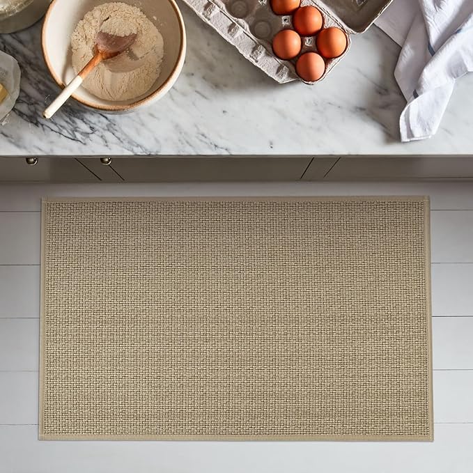 Artoid Mode Washable Non Slip Rubber Backing Kitchen Rugs Doormat, Absorbent Kitchen Floor Mats Front of Sink Kitchen Mats for Floor Home Decor 20x32 Inch