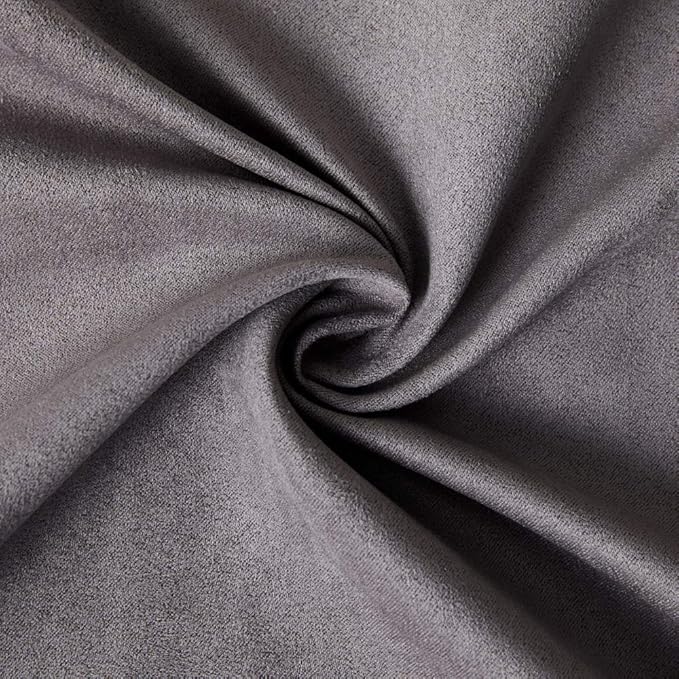 Fancy Homi 2 Packs Premium Faux Suede Decorative Throw Pillow Covers, Super Soft Square Pillow Case,Solid Cushion Cover for Couch/Sofa/Bedroom (18" x 18", Set of 2, Gray)