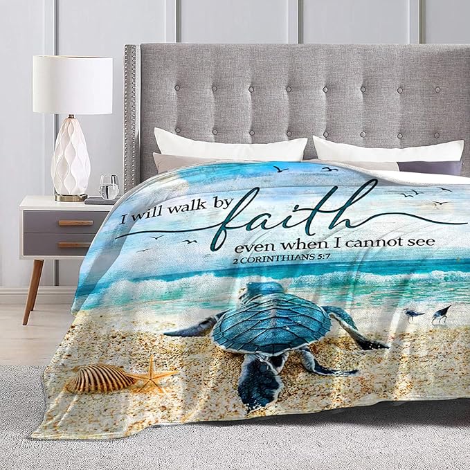 Tijuboni Sea Turtle Ocean Throw Blanket Beach Nautical Gifts for Women Men Girls Boys Kids Adults Soft Flannel Fleece Blanket for Couch Sofa Bed Home Decor 40"x50"
