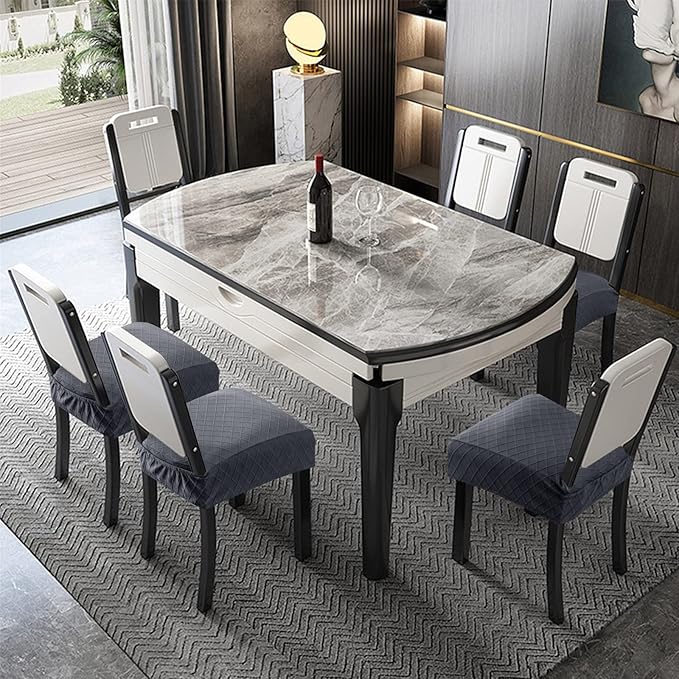 Genina Waterproof Seat Covers for Chairs Seat Covers for Dining Room Chair Slipcovers Kitchen Chair Covers Dining Chair Covers
