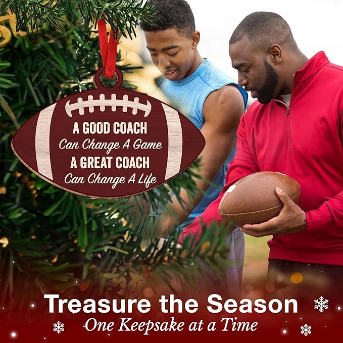 Football Coach Gifts - 2025 Collectable Football Ornaments for Christmas Tree, Unique Coach Christmas Ornament for Holidays Decor, Meaningful Gifts for Coaches in Football