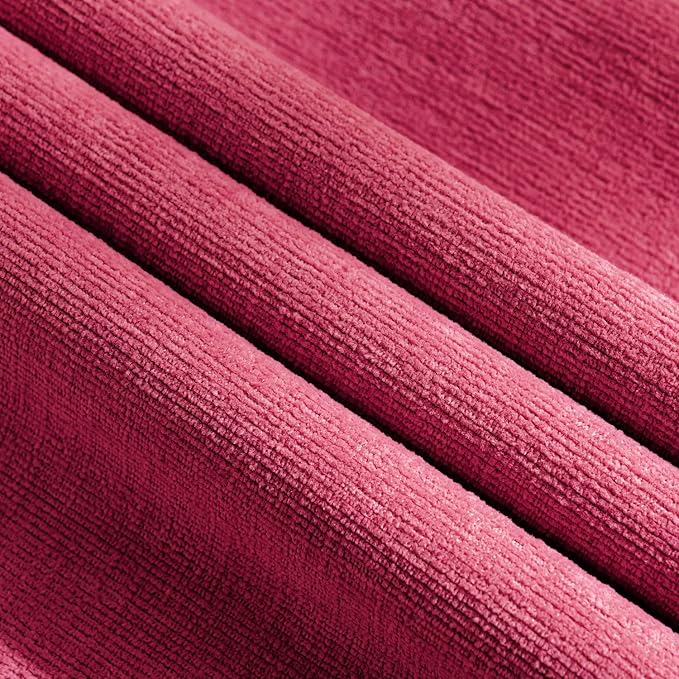 MIULEE Hot Pink Red Couch Pillow Covers 18x18 Inch, Set of 2 Soft Chenille Decorative Square Throw Pillow Covers Farmhouse for Sofa Living Room Bed