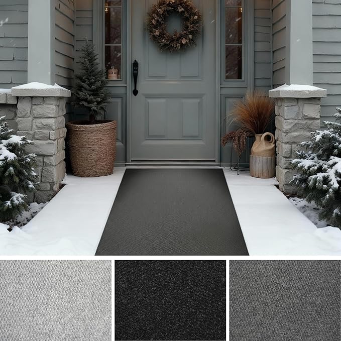 iCustomRug Hallway Runner Rug – 3x20ft Brown, Indoor/Outdoor, Non-Slip Rubber Backing, Low-Profile All-Weather Carpet, Non-Shedding & Easy Care, Entryway Mat Ideal for High Traffic Areas