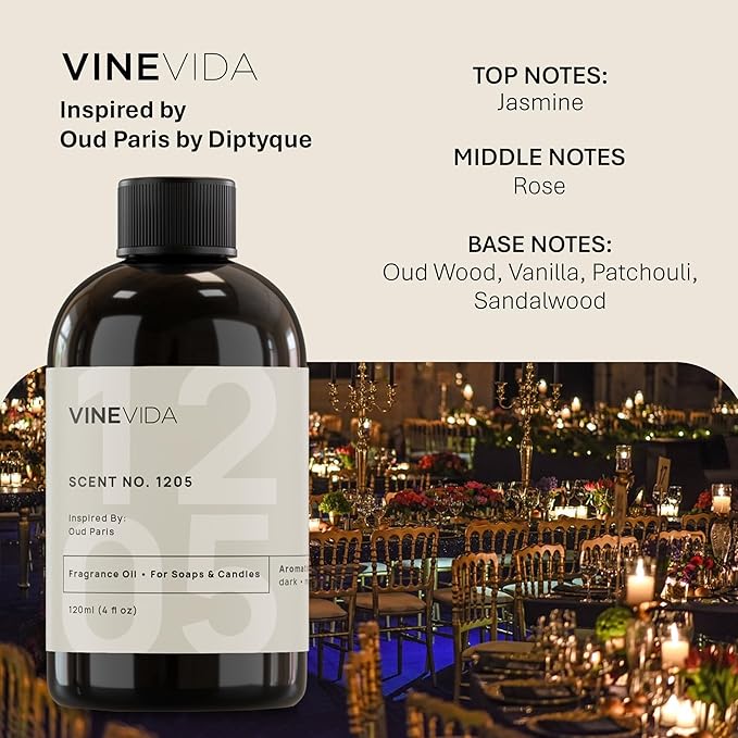 VINEVIDA [32oz] Scent No.1205 Fragrance Oil for Candle & Soap Making - Natural Candle Scents Made in USA