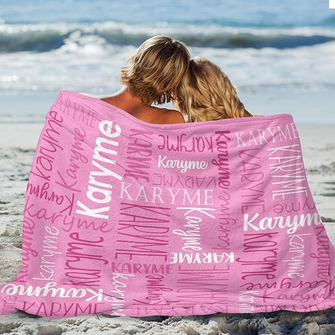 Personalized Name Blanket for Kids and Adult Customized Blanket for Boys Girls Baby Personalized Blanket and Throws Super Soft