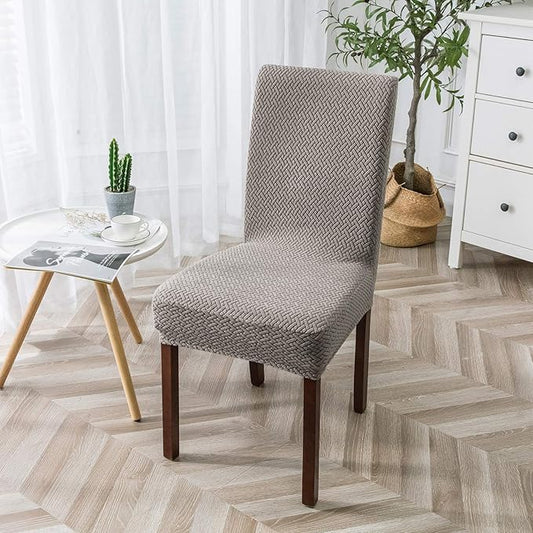 Genina Chair Covers for Dining Room Chair Covers Dining Chair Slipcovers Stretch Kitchen Parsons Chair Cover (Taupe, 6 PCS)