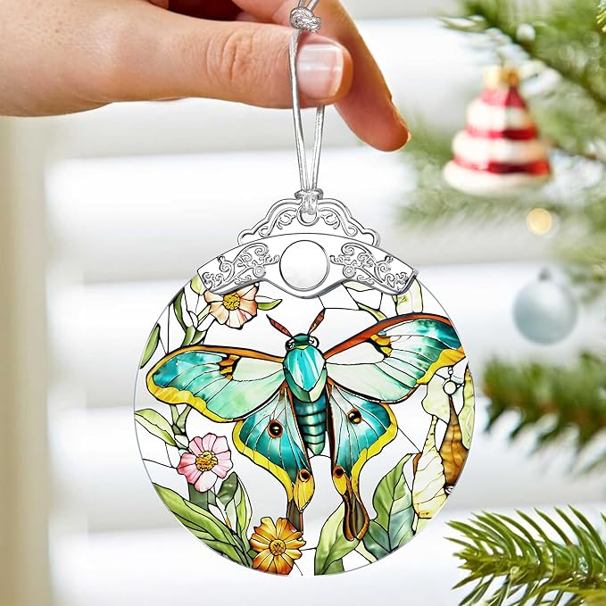 Butterfly Ornament – Christmas Decoration & Christmas Ornament; Stained Glass Holiday Decoration (Holiday Present, Bauble Present, Gift Idea, Gift Exchange) | Heirloom Keepsakes