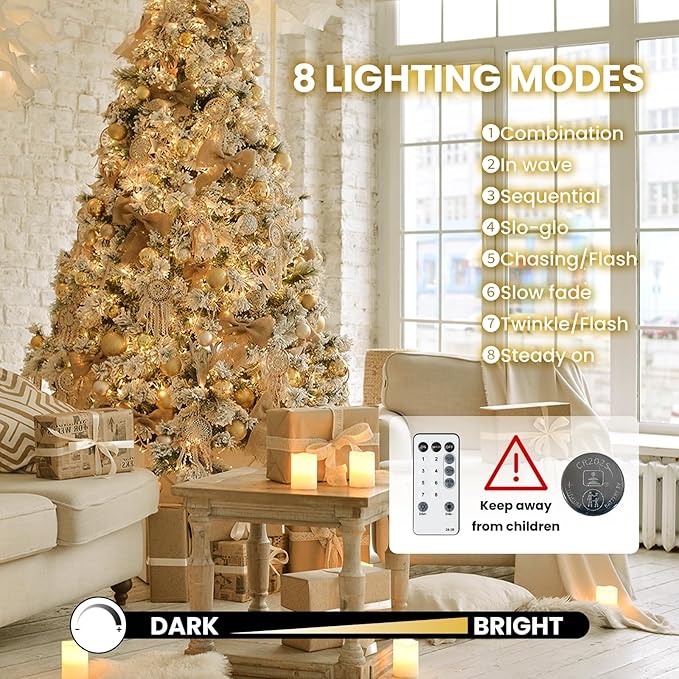 Dailyart Fairy Lights Plug in, 3000 Led Cluster Lights with Timer 195Ft Waterproof Warm Twinkle String Light with Remote for Bedroom Wreath Garland Window Wedding Christmas Tree Decoration,Gold Wire