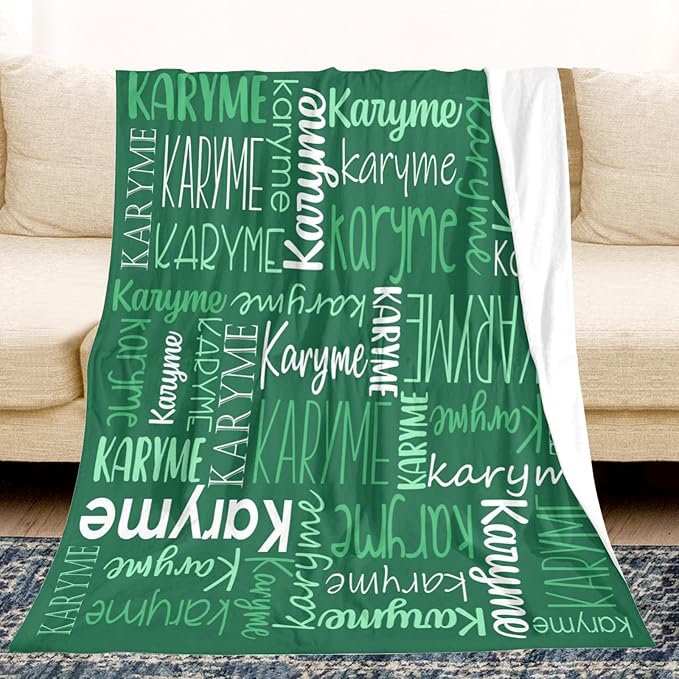 Personalized Name Blanket for Kids and Adult Customized Blanket for Boys Girls Baby Personalized Blanket and Throws Super Soft