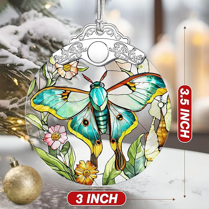 Butterfly Ornament – Christmas Decoration & Christmas Ornament; Stained Glass Holiday Decoration (Holiday Present, Bauble Present, Gift Idea, Gift Exchange) | Heirloom Keepsakes