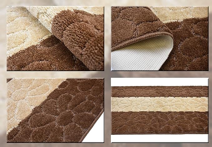 Custom Size Hallway Runner Rug, Slip Resistant, 26 Inch Wide X Your Choice of Length, Daisy Brown, 26 Inch X 15 feet