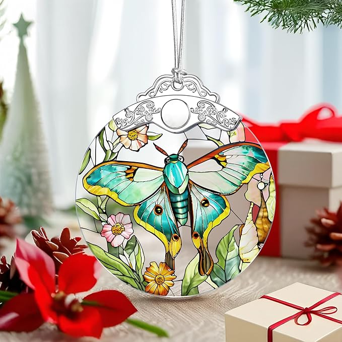 Butterfly Ornament – Christmas Decoration & Christmas Ornament; Stained Glass Holiday Decoration (Holiday Present, Bauble Present, Gift Idea, Gift Exchange) | Heirloom Keepsakes