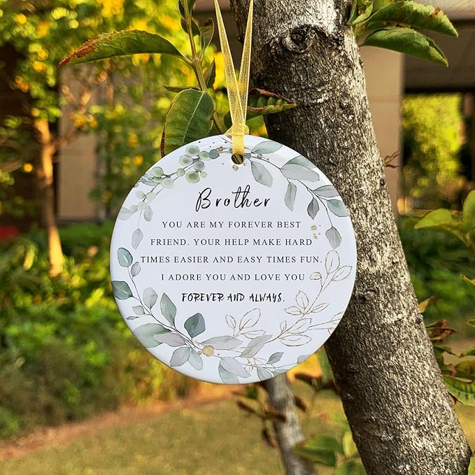 SIABERTERL Best Christmas Ornament Gifts for Friends and Family, 2025 Memorial Incentive Gift with Gift Box for Dear Brothers