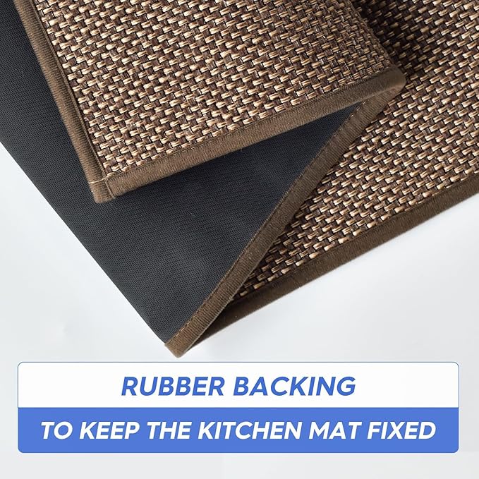 Artoid Mode Washable Kitchen Rugs and Mats Doormat Non Skid, Absorbent Rugs for Kitchen Floor Door Mat Kitchen Mats Front of Sink Hallway 17x60 Inch