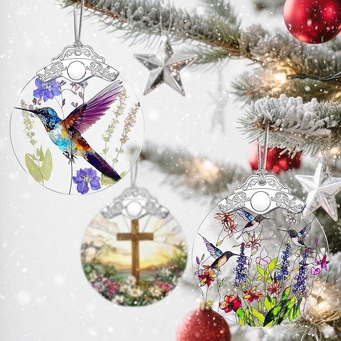 Hummingbird Christmas Ornament – Christmas Tree Ornament & Holiday Decor, Gifts for Bird Lover, Hummingbird Lover Gifts, Holiday & Xmas Gift