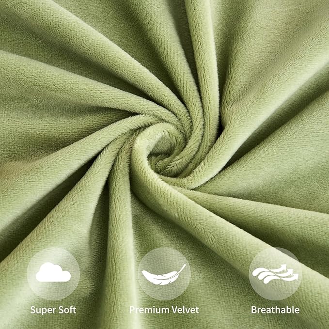 Throw Pillow Covers Sage Green Set of 2 20x20 Inch Pillow Covers, Soft Velvet Decorative Pillowcases for Couch Sofa Bed, Home Boho Decor, Modern Farmhouse Cushion Covers