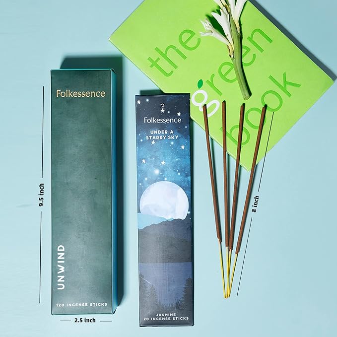 Folkulture Incense Sticks | Set of 6 (120 Xmas Insence-Sticks) | 45 Mins Burn Time | Non Toxic Balsam Cedarwood, Oud, Jasmine, Pumpkin Spice Incense | Inscents-Sticks for Women
