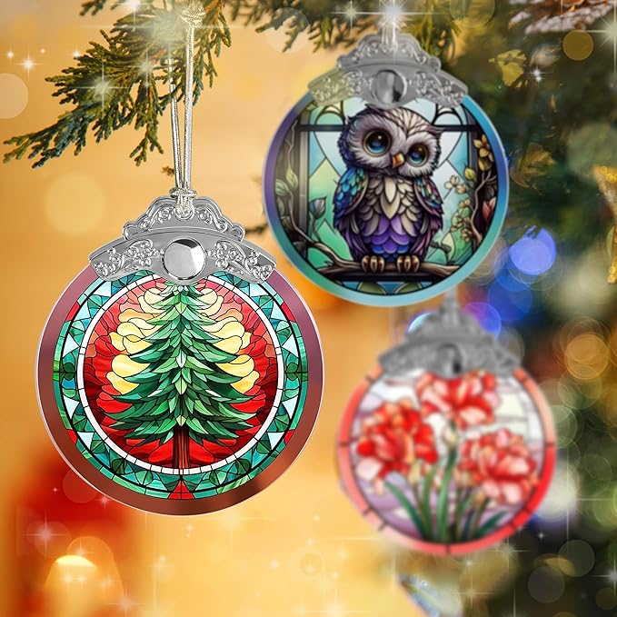 Christmas Tree Hanging Ornament - Tree Decorations & Suncatcher - Themed Gifts