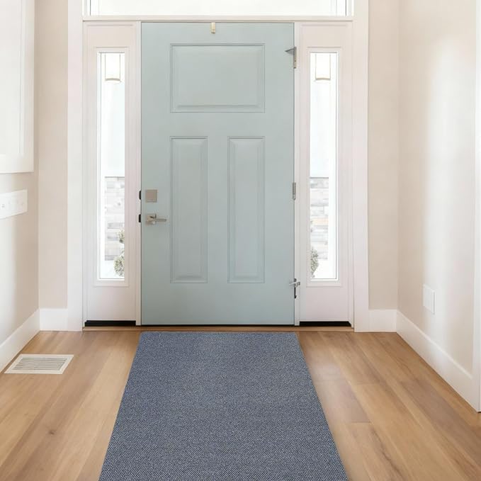 iCustomRug Entryway Door Mat – 3x6ft Charcoal, Indoor/Outdoor, Non-Slip Rubber Backing, Low-Profile All-Weather Carpet, Non-Shedding & Easy Care, Entryway Mat Ideal for High Traffic Areas