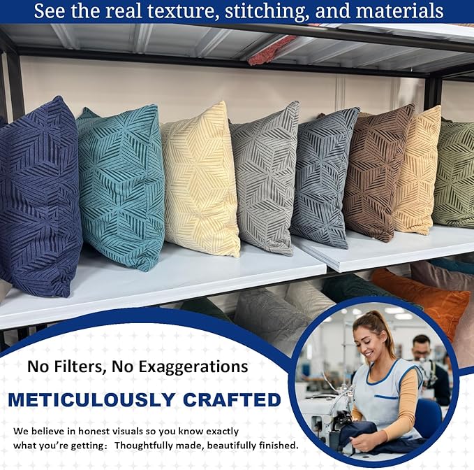 YEMYHOM Pack of 2 Throw Pillow Covers 18 x 18 Inch High Stretch Jacquard Pillowcase for Couch Sofa Living Room Home Decor, Dark Gray