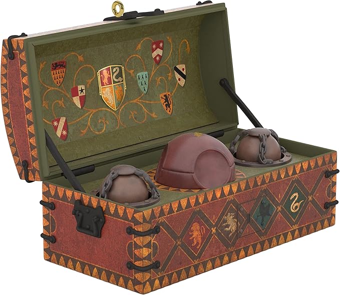 Hallmark Keepsake Plastic Christmas Ornament 2022, Harry Potter Quidditch Set with Motion