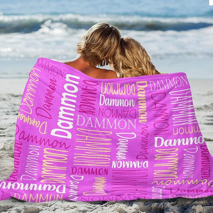 Personalized Name Blanket for Kids and Adult Customized Blanket for Boys Girls Baby Personalized Blanket and Throws Super Soft