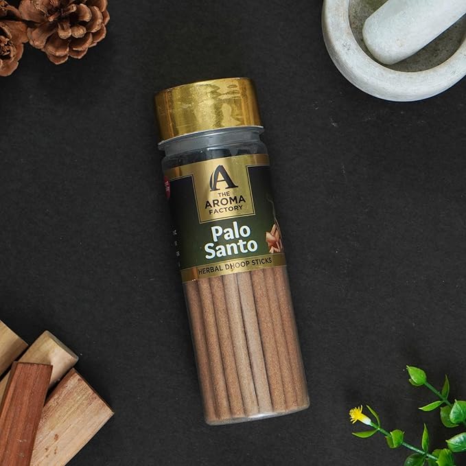 The Aroma Factory Dhoop batti .No Bamboo Herbal Dhoop Sticks with Incense Holder, 5 Bottle x 75g,with Jute Bag (Aromatherapy)