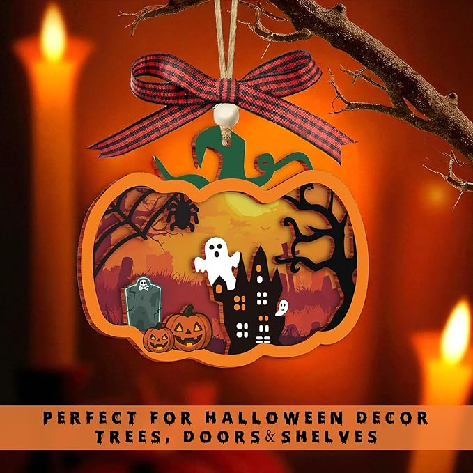 Guitar, Elephant, Horse & Dragon Christmas Ornaments, Meaningful Friendship Keepsake Gifts for Women, Thoughtful Christmas Tree Decorations for Friends and Loved Ones (Halloween Ornament)