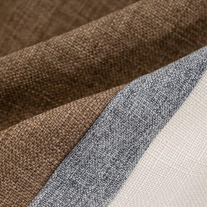 Yangest Patchwork Pillow Cover 18x18 Inch Luxury Cotton and Linen Cushion Cover Square Pillowcover for Couch Bedroom Living Room, Brown